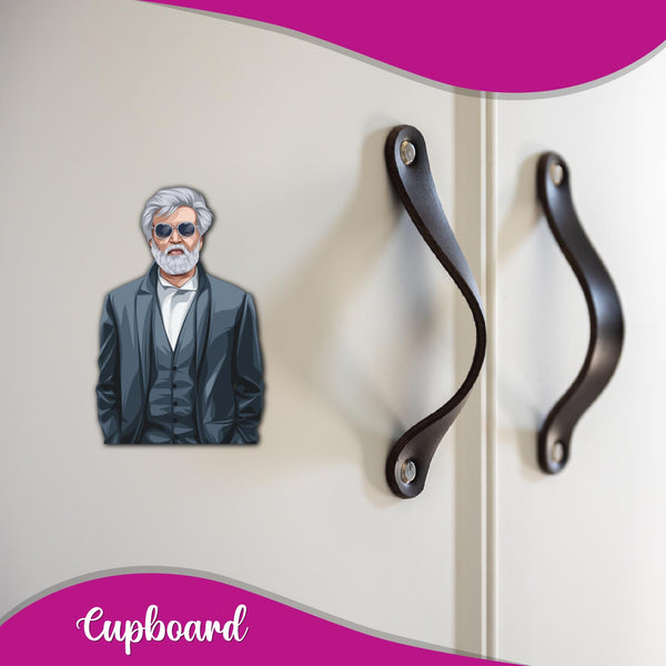 Rajnikant printed magnet - decorative home accessory