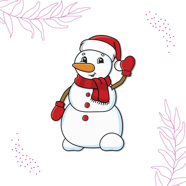 snowman-christmas-decor-magnet-on-refrigerator