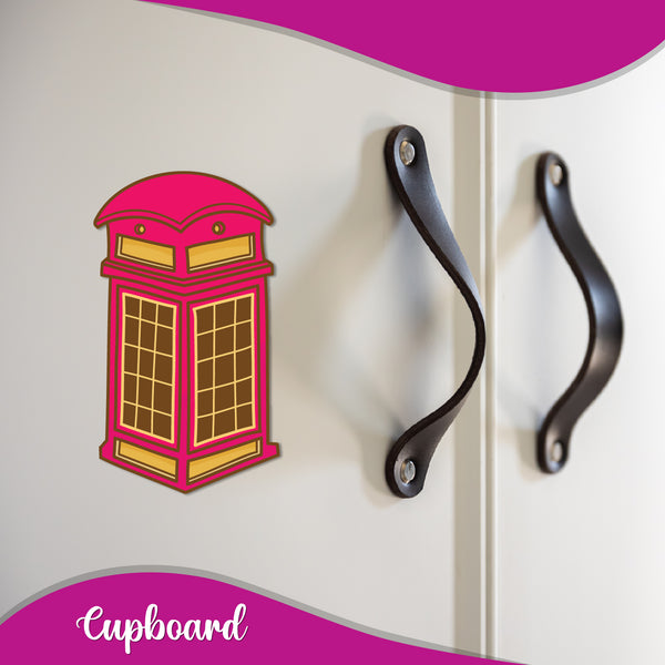 Telephone booth lovers quirky fridge magnet gift