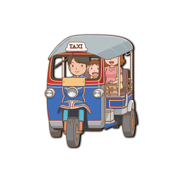 Indian street style magnet of a tuk-tuk.
