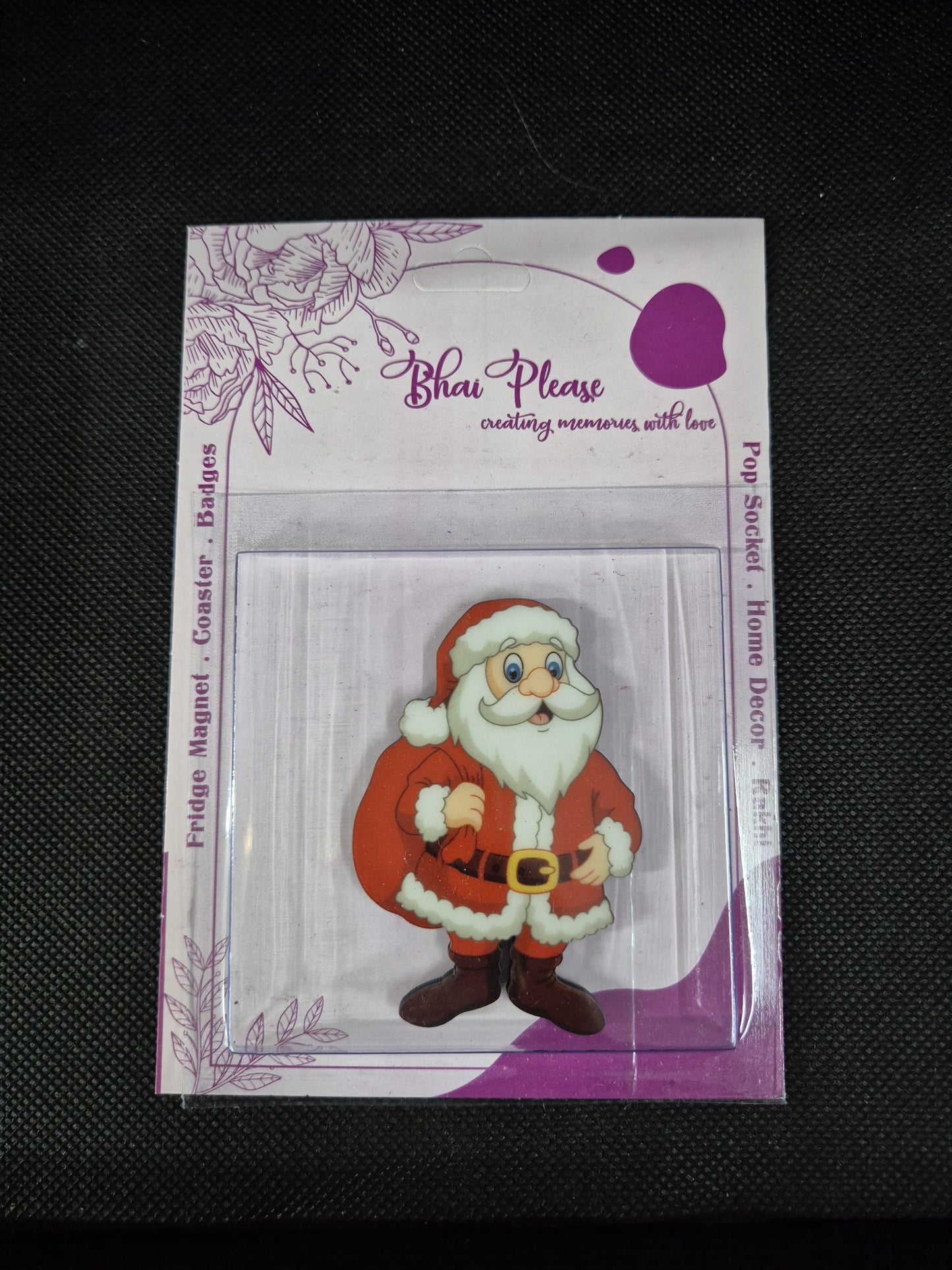 Quirky and fun santaclause fridge magnet gift for holiday celebrations
