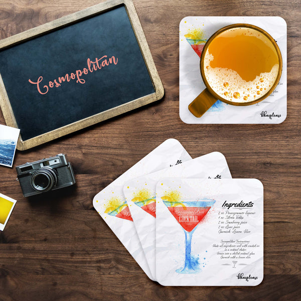 Cosmopolitan (White) Wooden Coaster