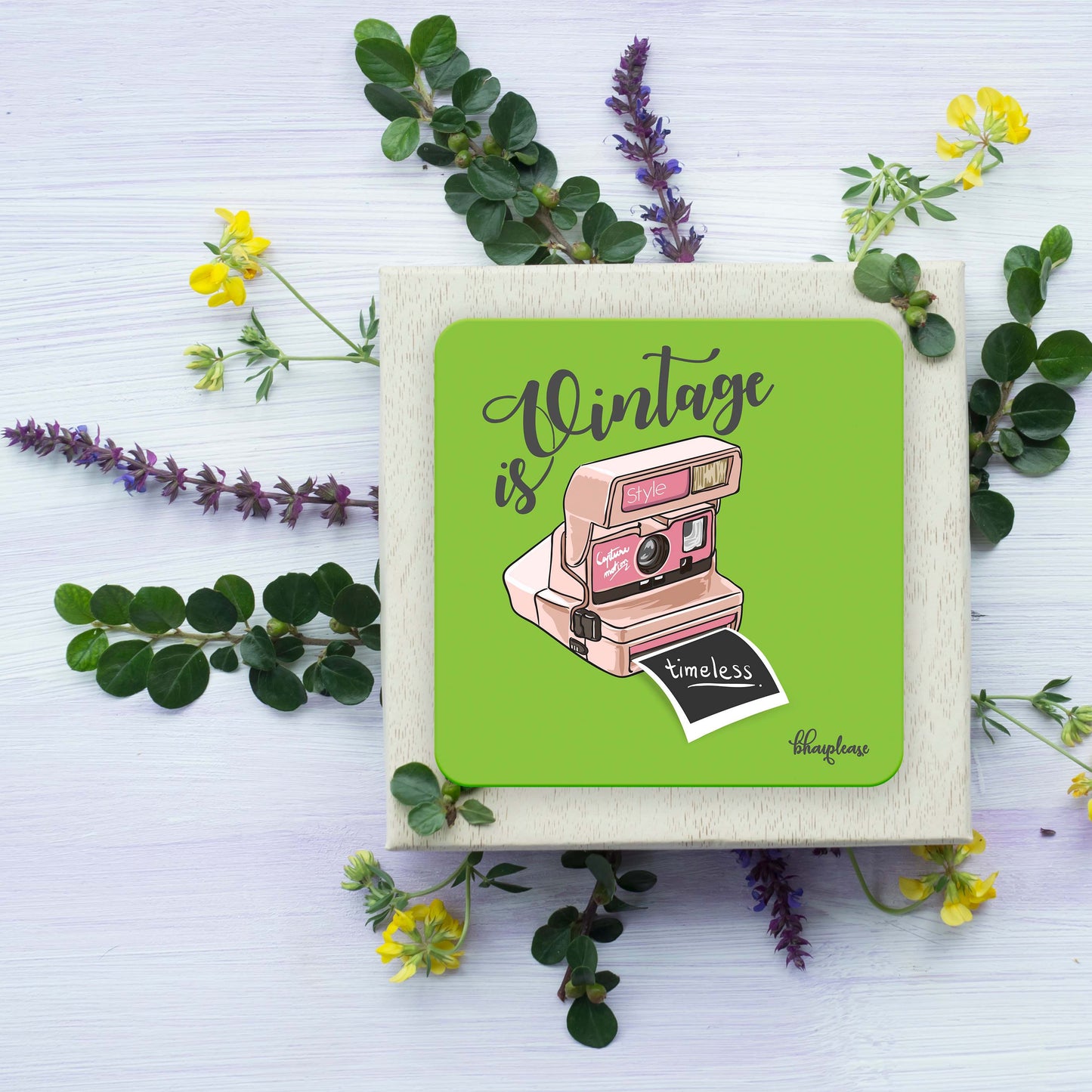 Vintage is timeless Wooden Coaster