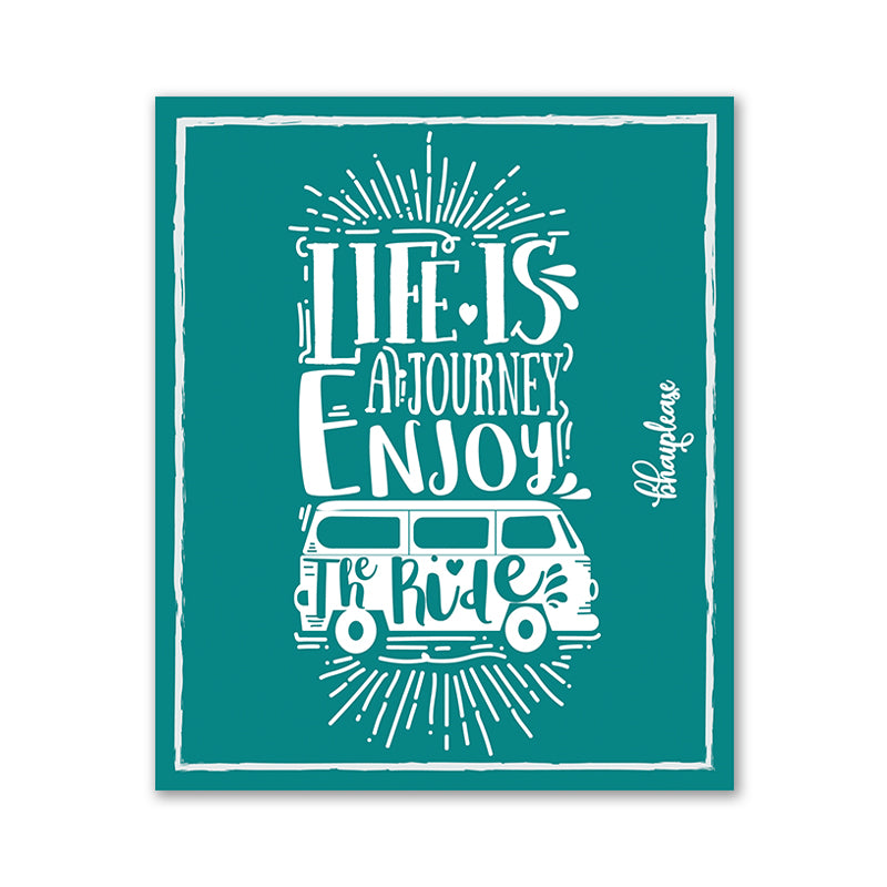 Life is a Journey Enjoy the Ride Wooden Fridge / Refrigerator Magnet
