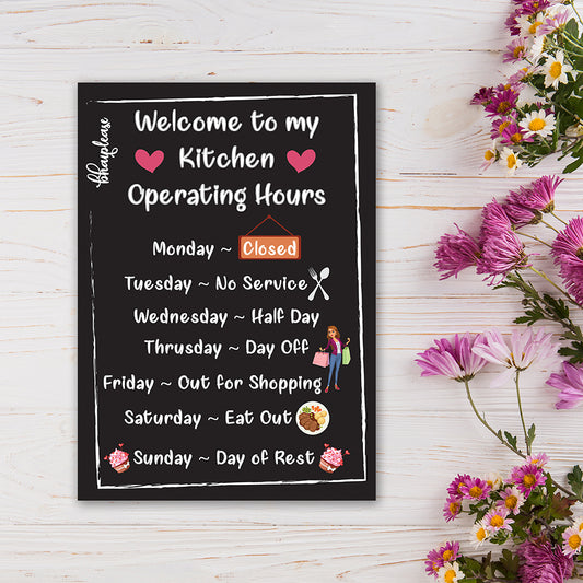 Welcome to My Kitchen Wooden Fridge Magnet