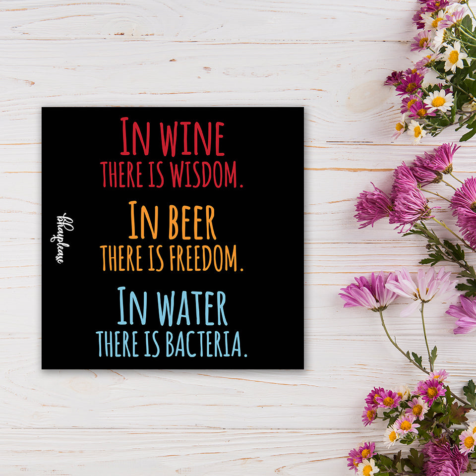 Wine Beer Water Wooden Fridge / Refrigerator Magnet
