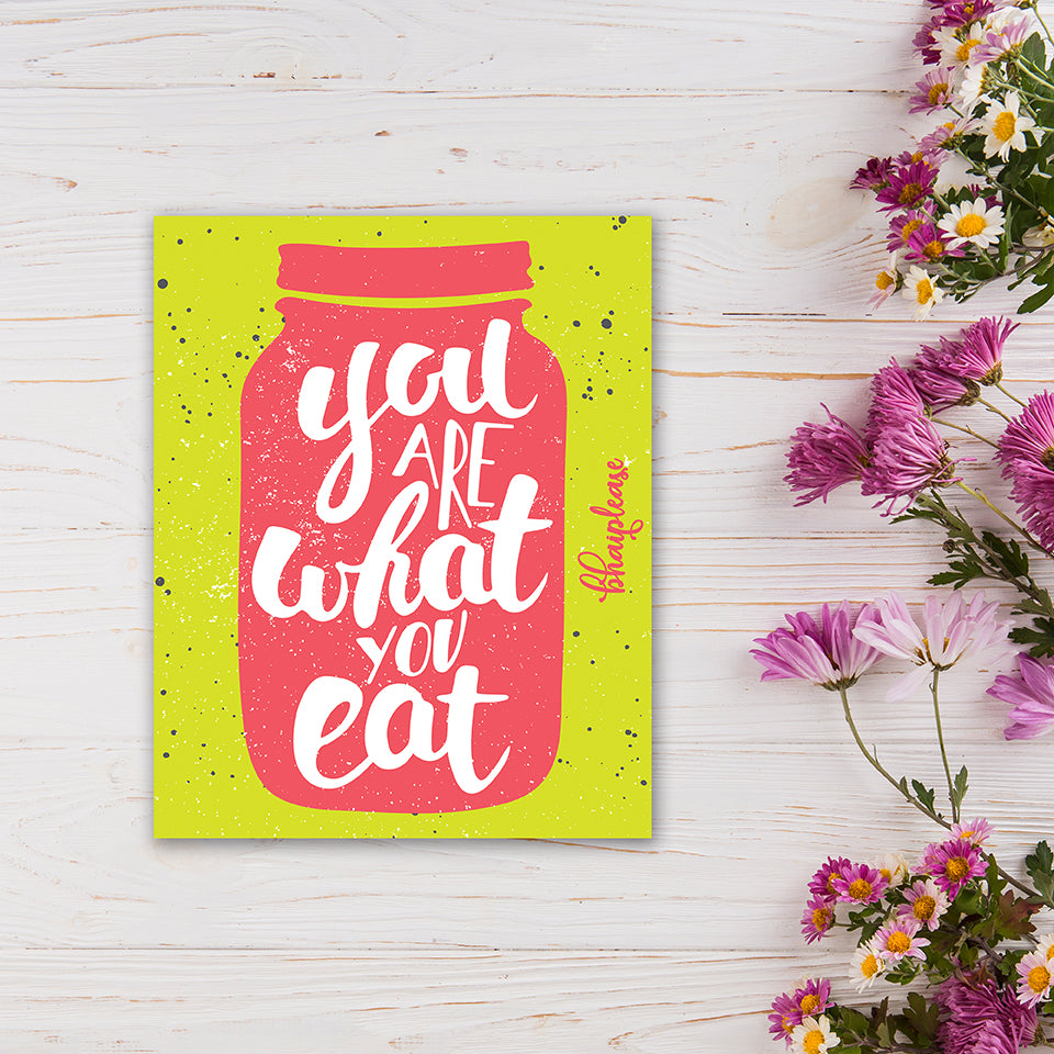 You are what you Eat Wooden Fridge / Refrigerator Magnet