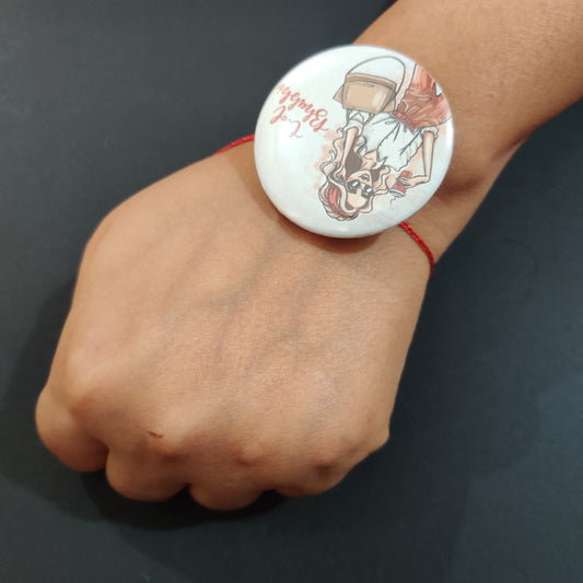 Cool Bhabhi Metal Rakhi/Lumba with Fridge Magnet