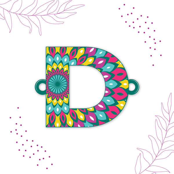 Alphabet D Wooden Rakhi