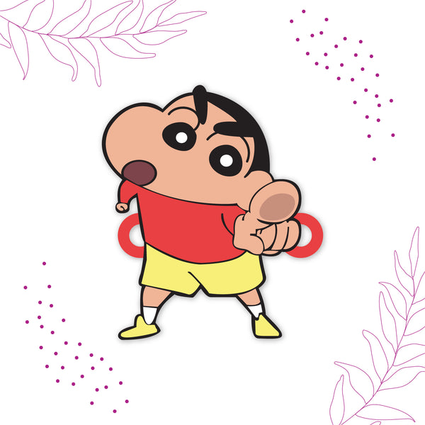 Playful gift packaging for Shinchan Wooden Rakhi with Rudraksha
