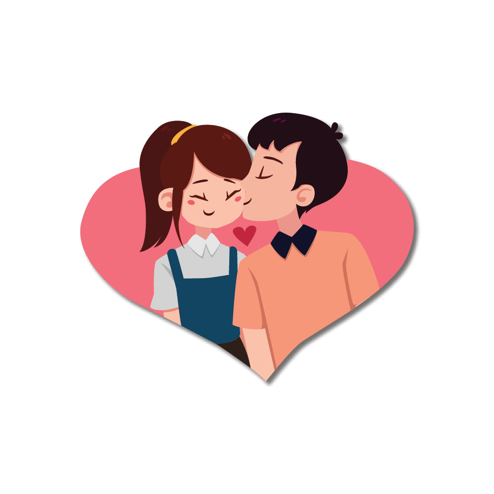 Stylish love couple fridge magnet magnet for gifting and home decor