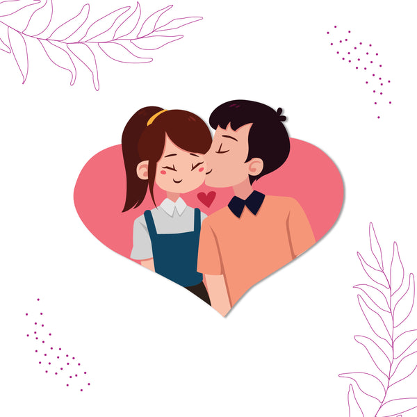 Laser-cut durable love couple fridge magnet with romantic design