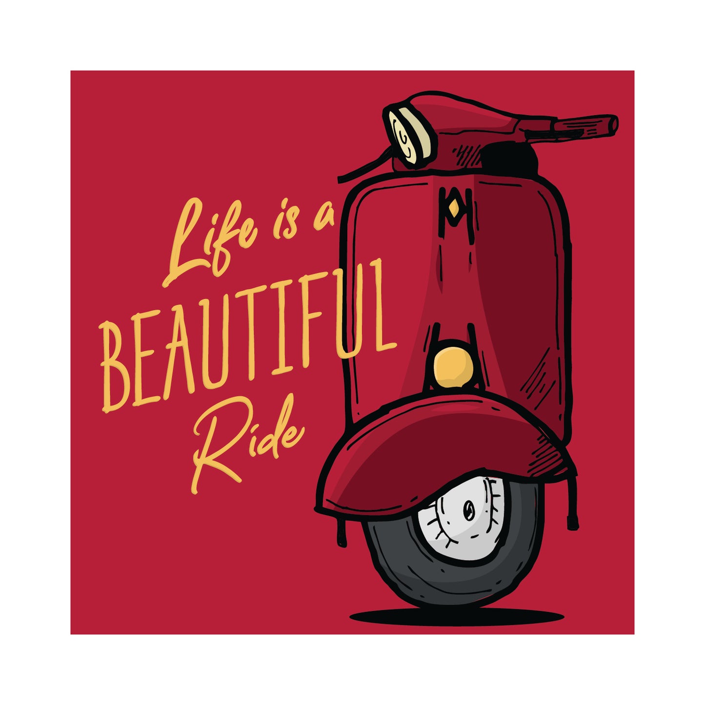 Life is a Beautiful Ride - Wooden Table Frame/ Table top