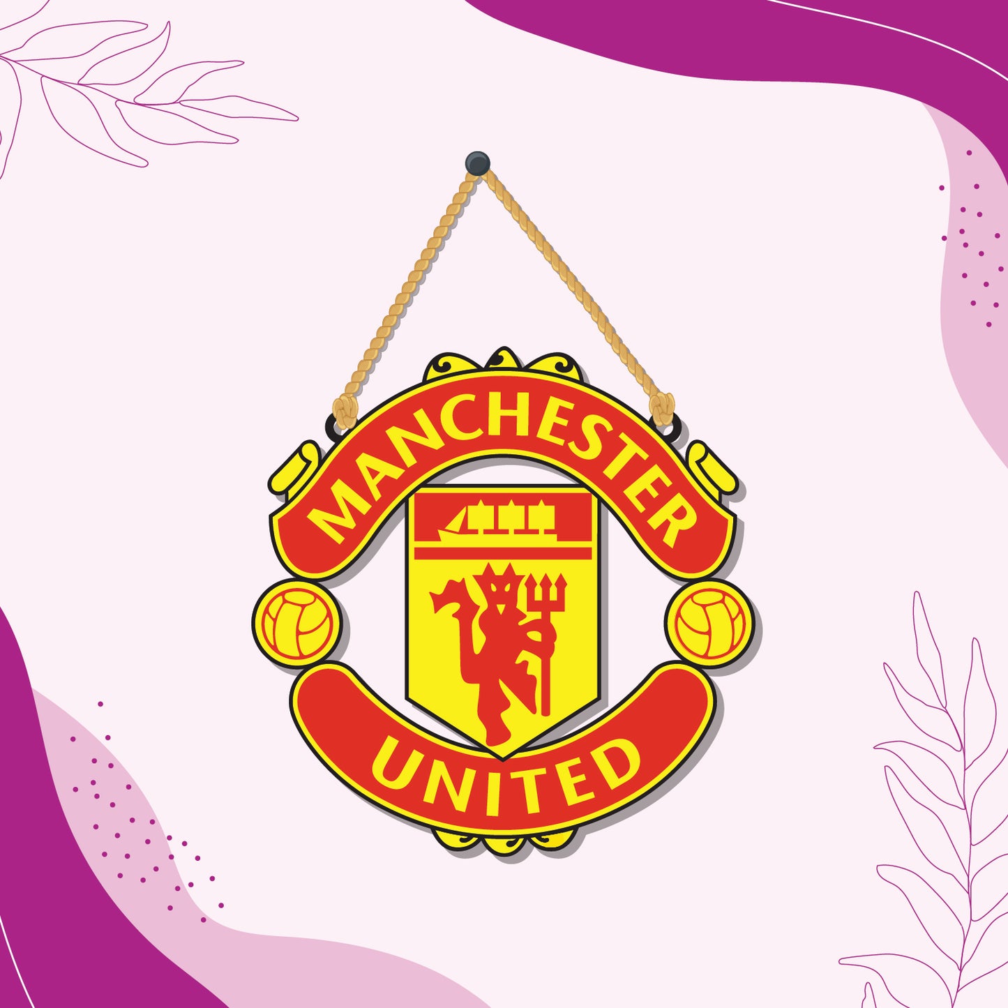 Manchester United Wooden Wall Hanging