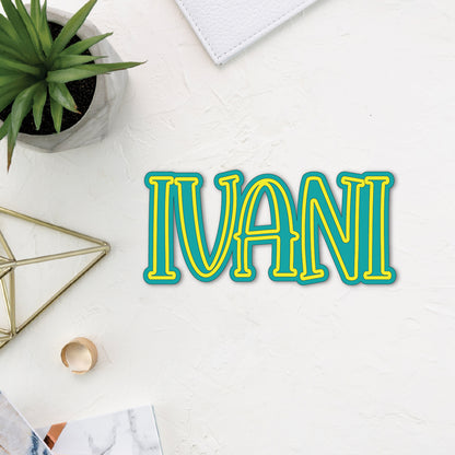 Dual Color Name Personalized Fridge Magnet