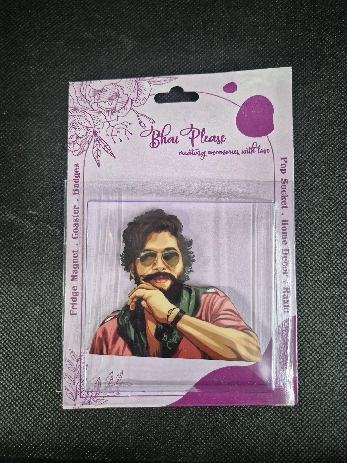 Allu Arjun fridge magnet - unique celebrity memorabilia