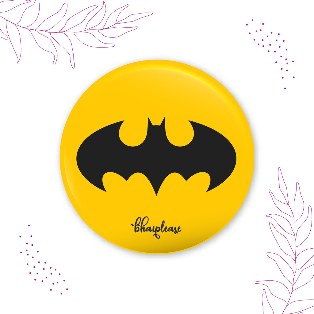 Batman Pin Button Batman| 44mm Round Pin Badge |Button Badge India – Bhai Please India