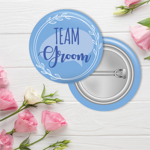 Floral Team Groom Wedding Badge