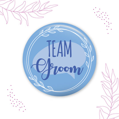 Floral Team Groom Wedding Badge