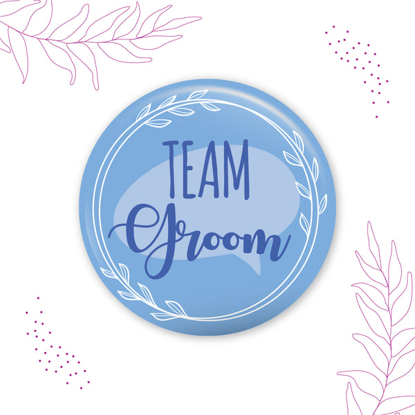 Floral Team Groom Wedding Badge