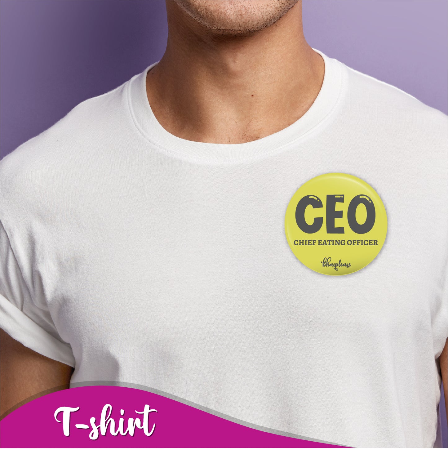 CEO Chief Eating Officer Pin Badge