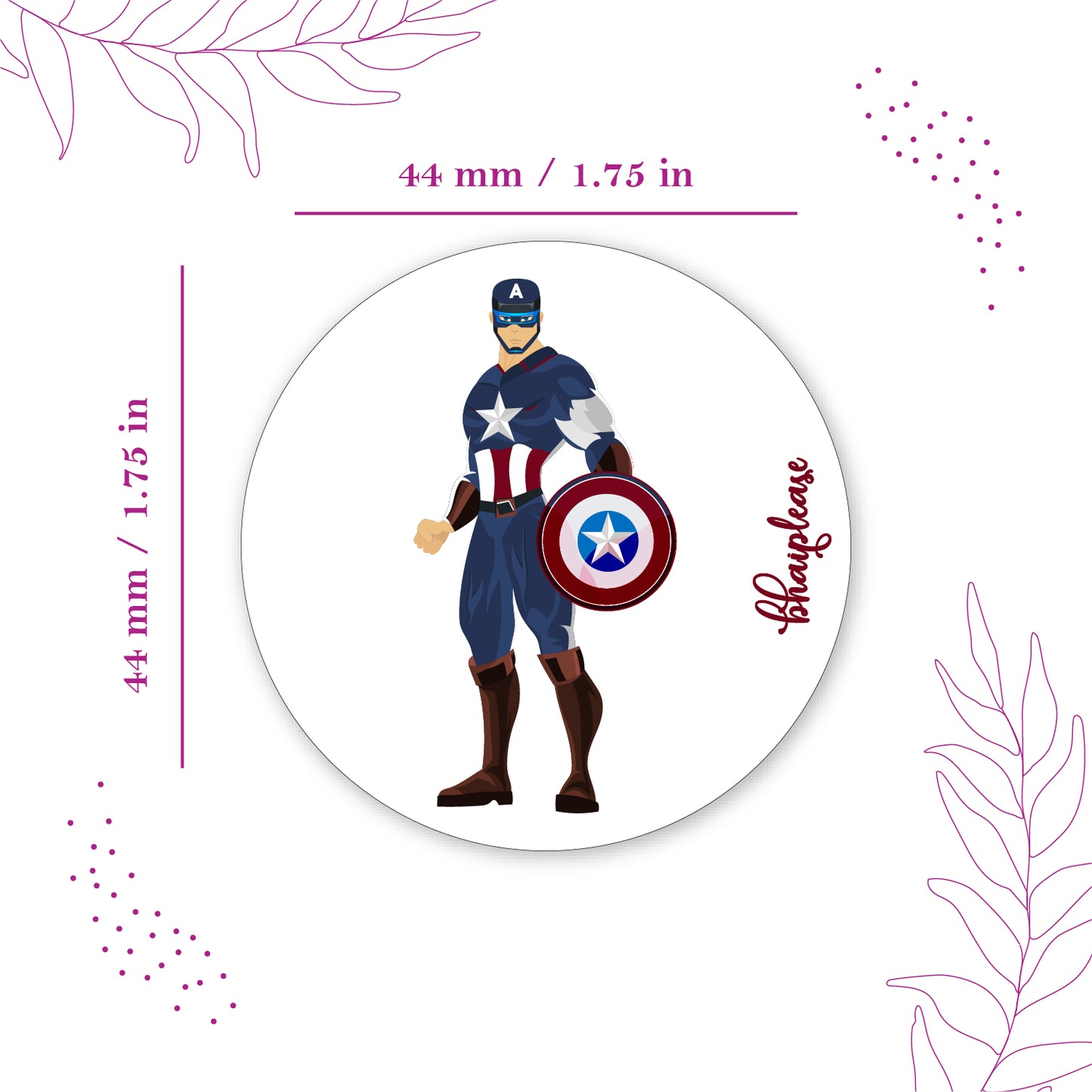 Captain America Pin Badges