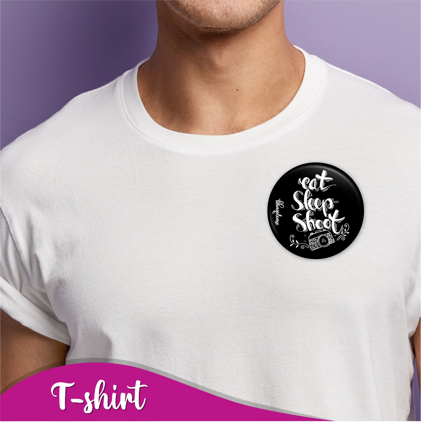 Eat Sleep Shoot Pin Badge