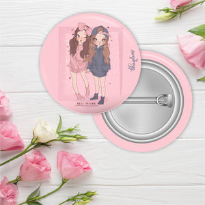 Girl Friends Pin Badge