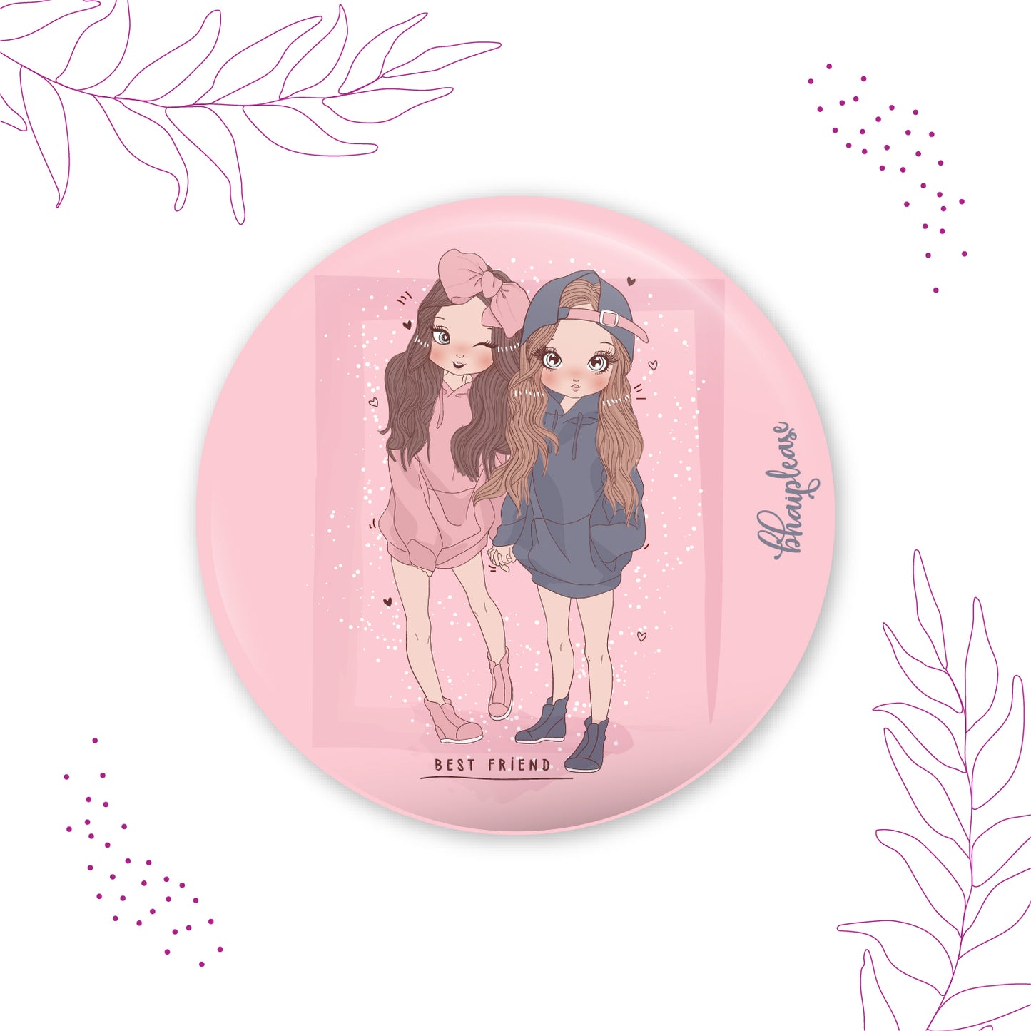 Girl Friends Pin Badge