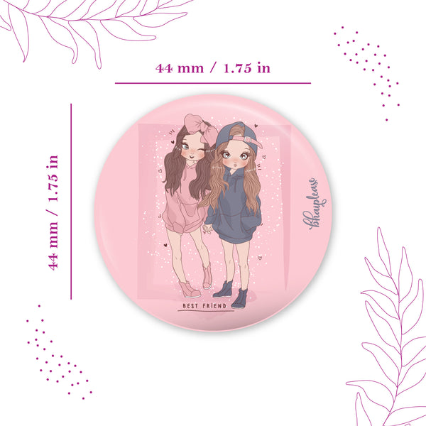 Girl Friends Pin Badge