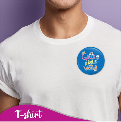 Girls rule the world Pin Badge