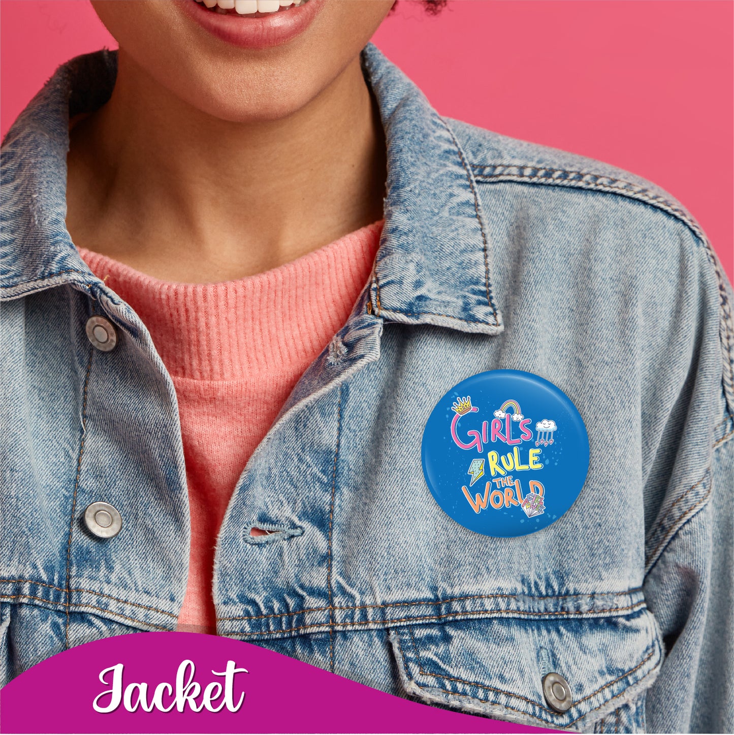 Girls rule the world Pin Badge