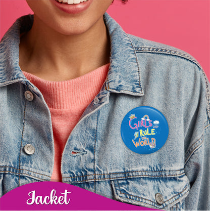 Girls rule the world Pin Badge