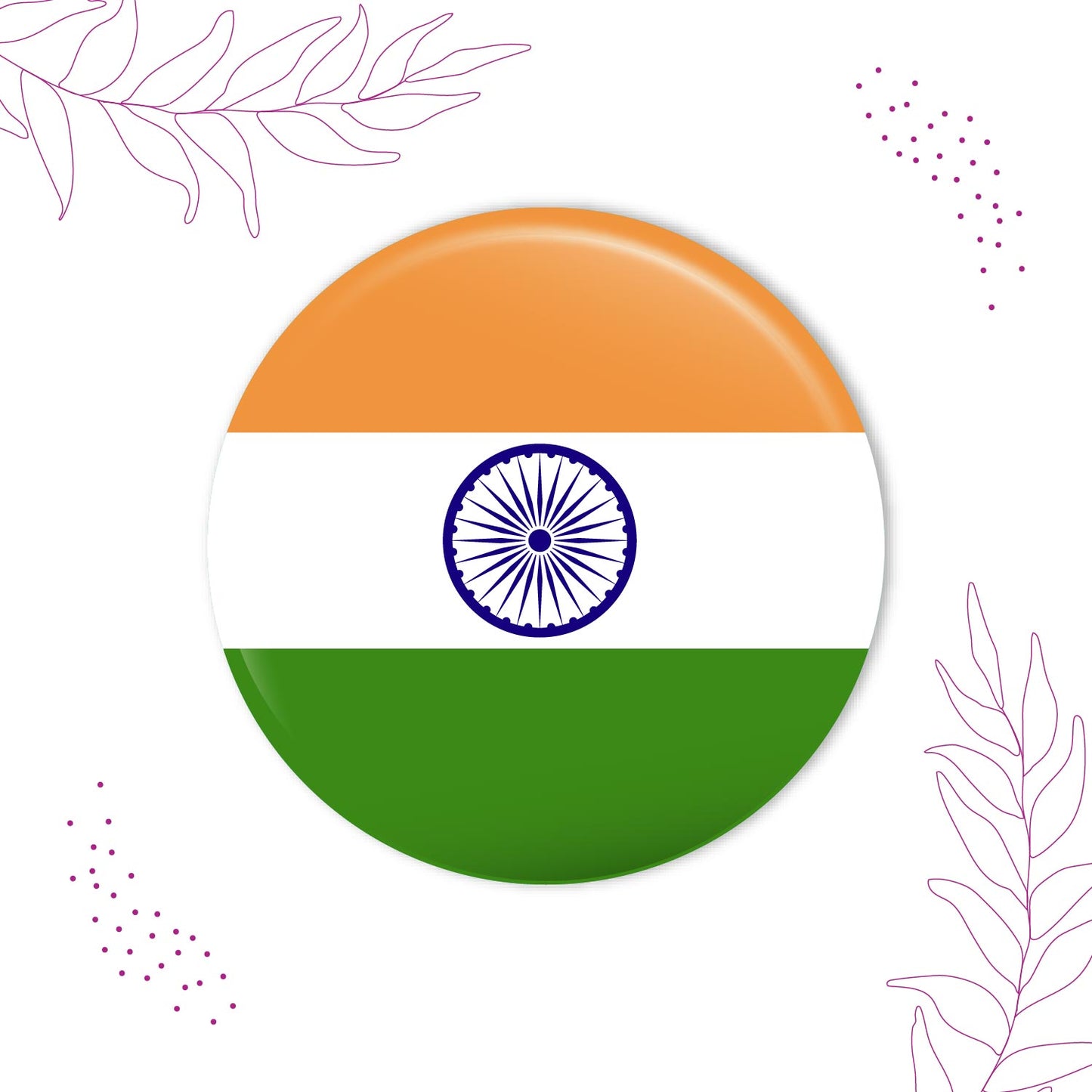 India Flag Pin Badge