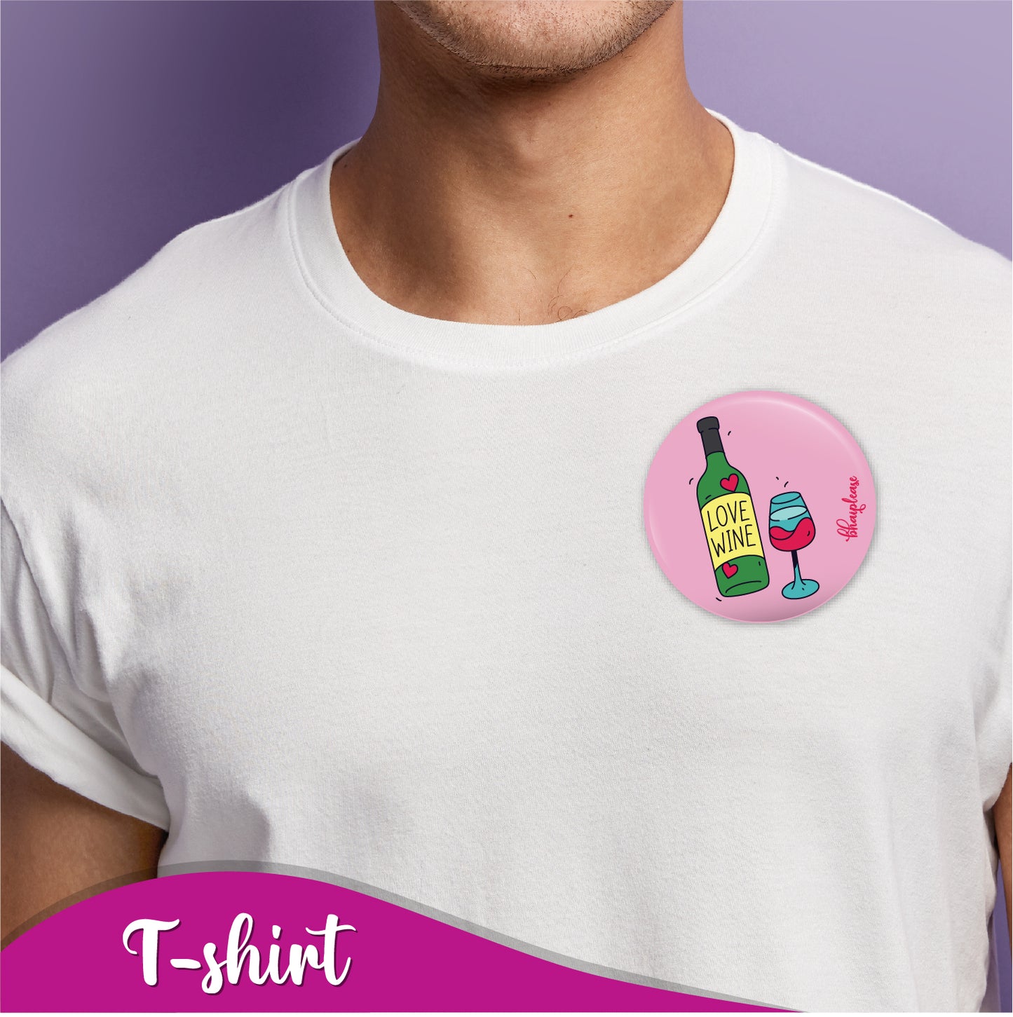 Love Wine Pin Badge