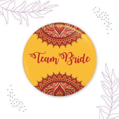 Mandala Team Bride Wedding Badge
