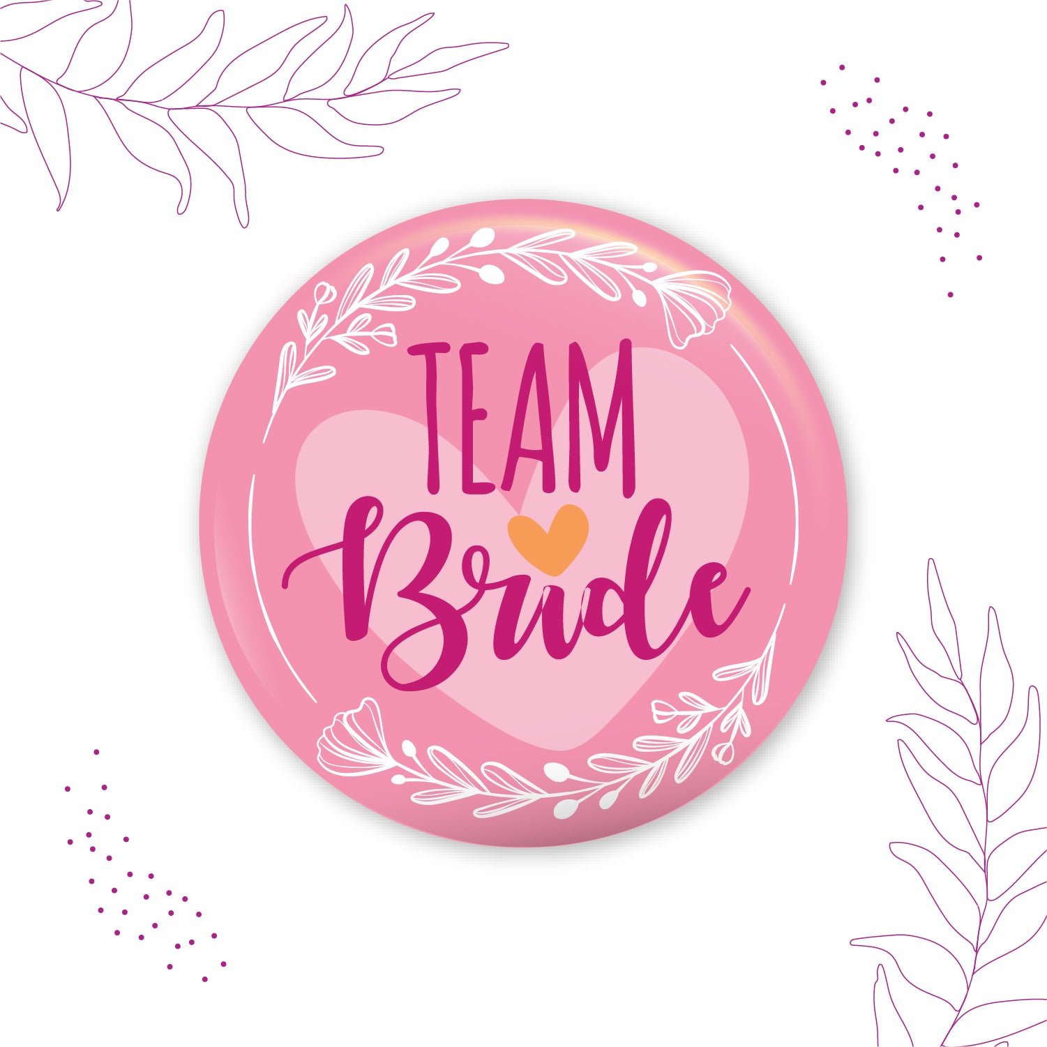 Floral Team Bride Wedding Badge – Bhai Please India
