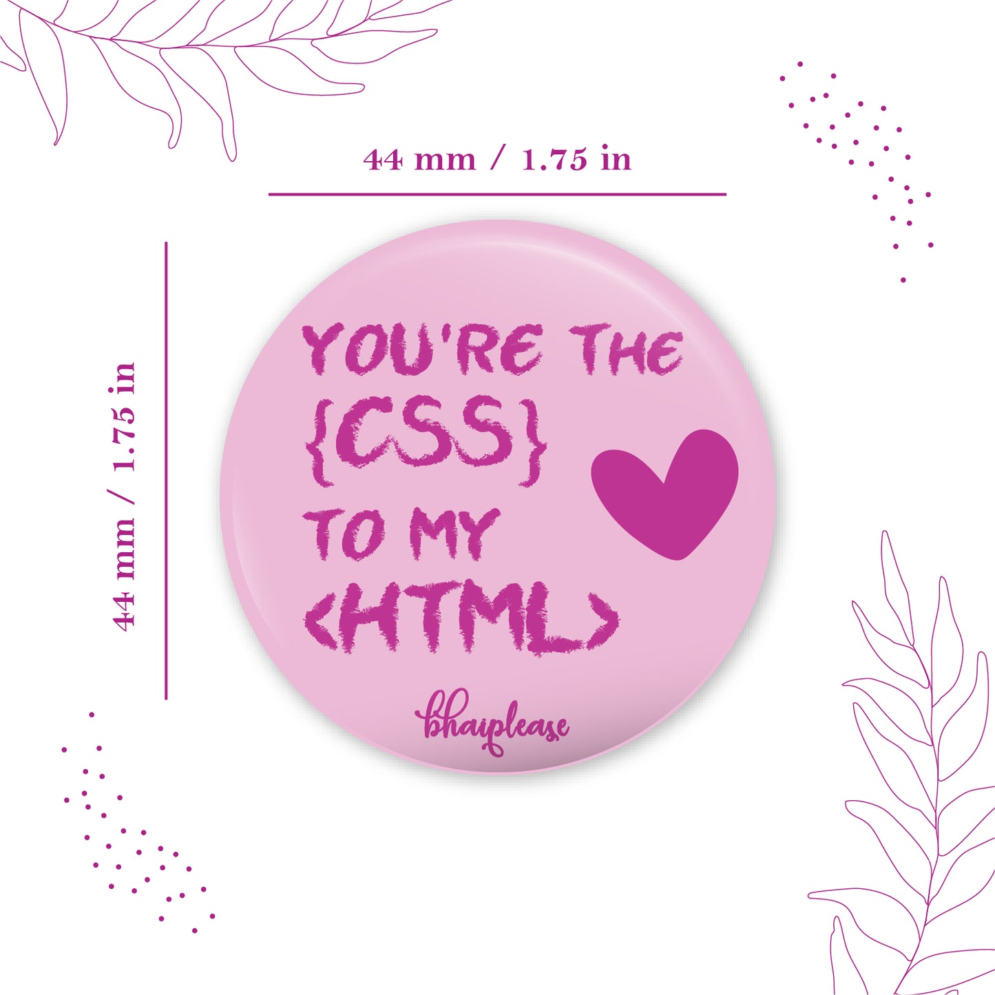 You're css to my Html Pin Badge