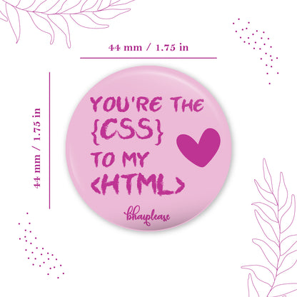 You're css to my Html Pin Badge