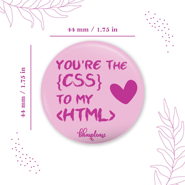 You're css to my Html Pin Badge