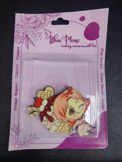 Cute baker magnet for a foodie's fridge