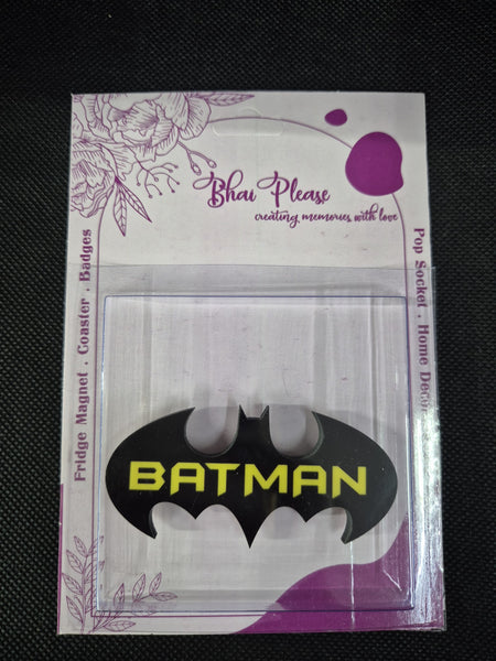 Batman Logo Wooden Fridge Magnet