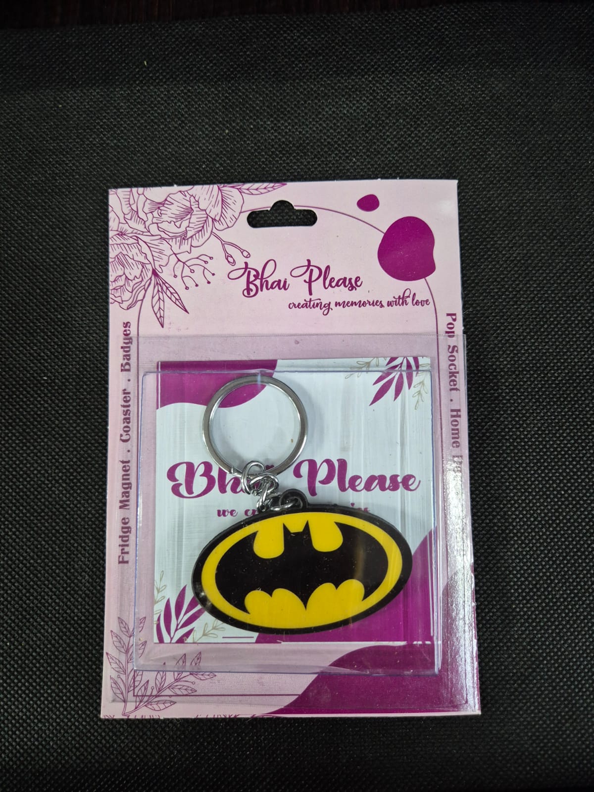  Durable wooden DC keychain