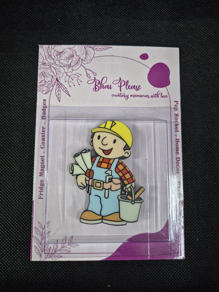 Bob the builder Wooden Fridge Magnet
