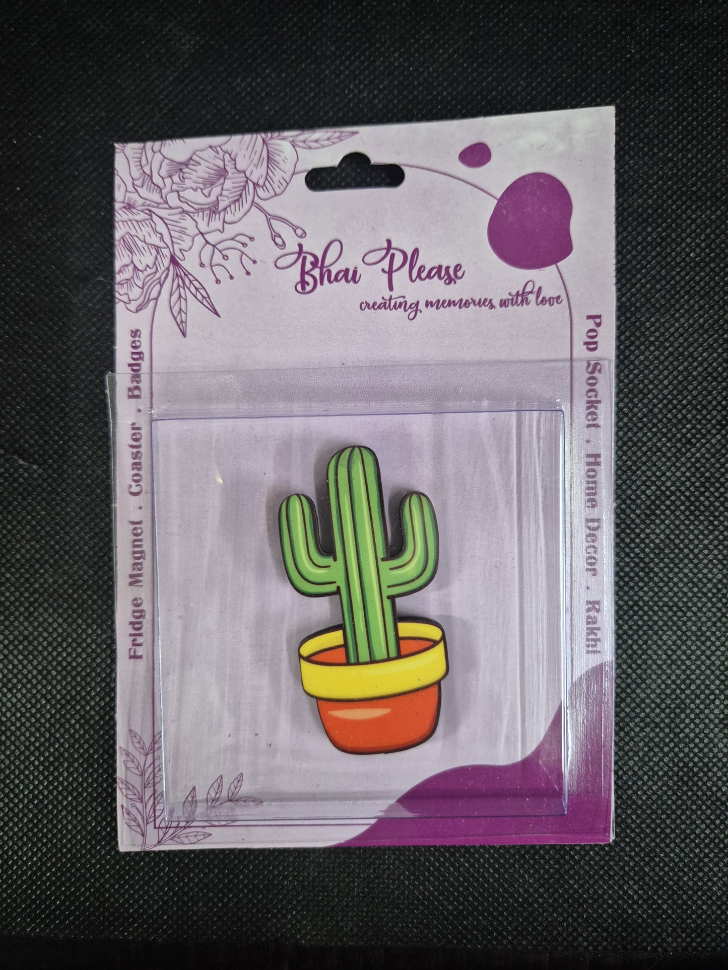 Cactus fridge magnet quirky collectible