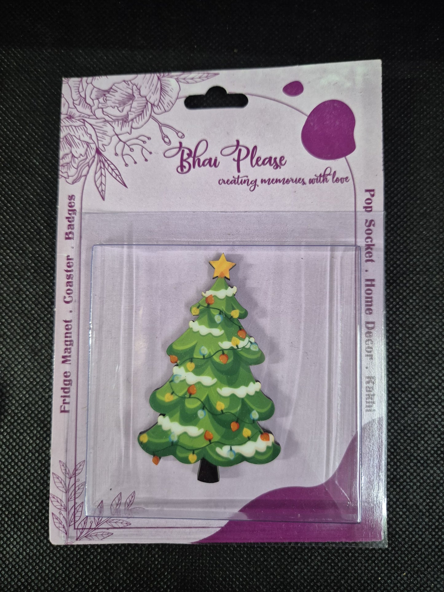 Quirky and fun christmas tree fridge magnet gift for holiday celebrations