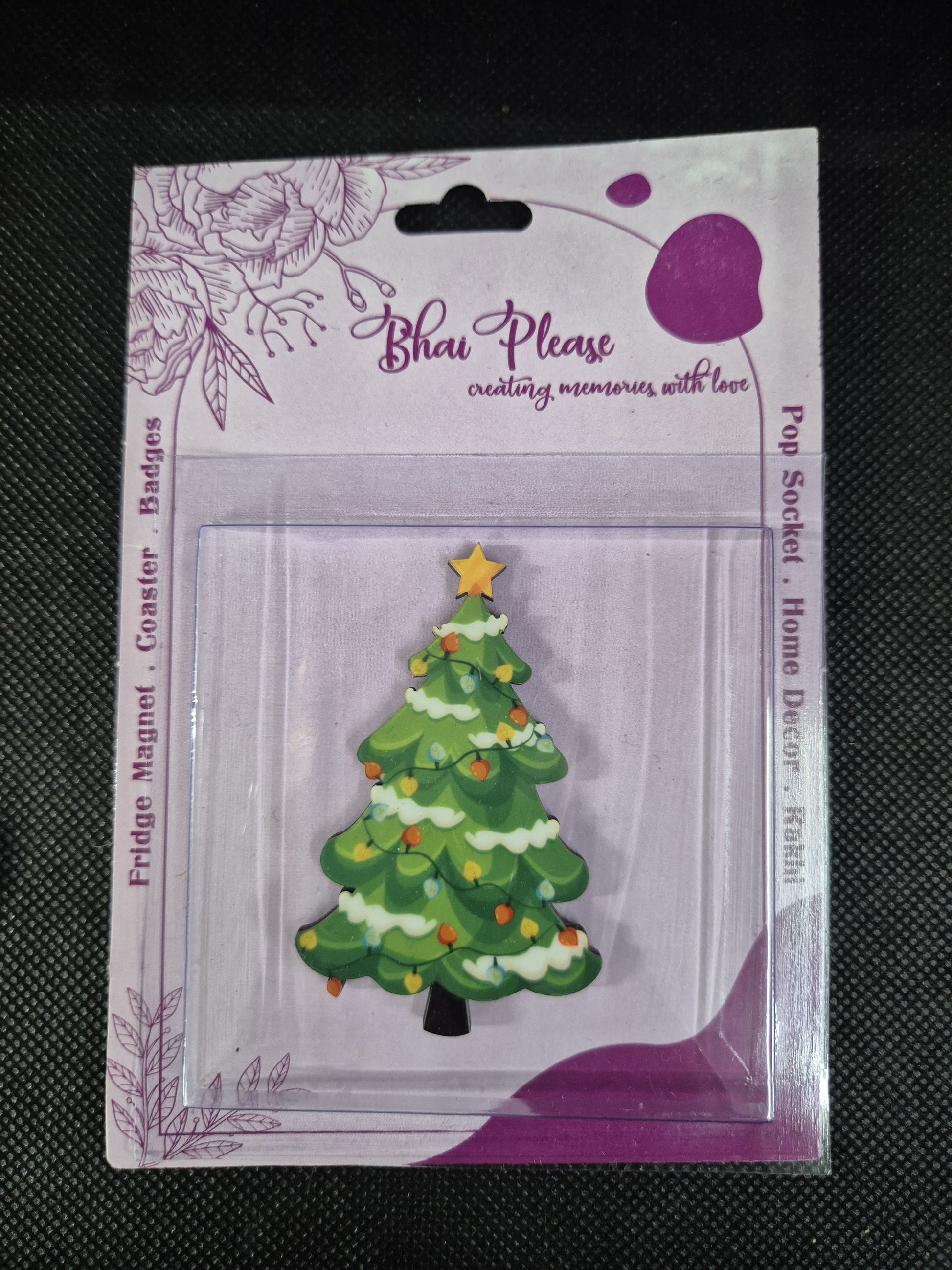 Quirky and fun christmas tree fridge magnet gift for holiday celebrations