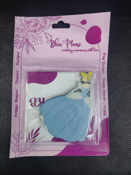 Cinderella Wooden Fridge Magnet