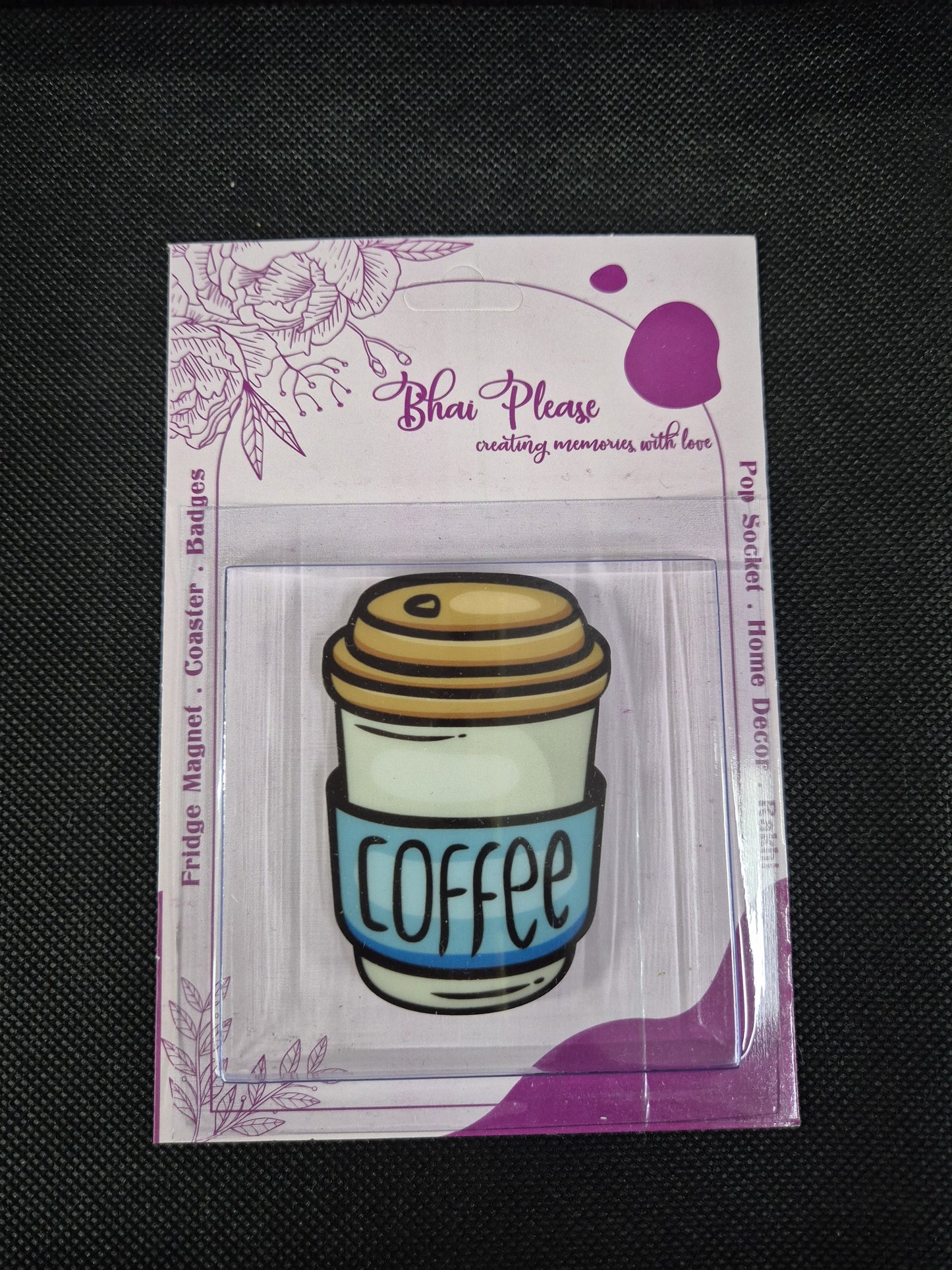 A magnetic coffee can, hand-painted and detailed.