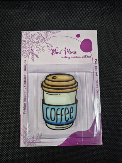 A magnetic coffee can, hand-painted and detailed.